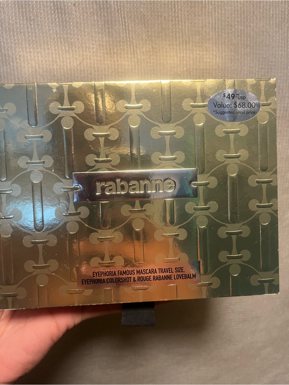 Rabanne Gold Travel Size Bath & Body Gift Set